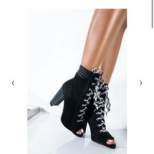 Brand new black boot heels